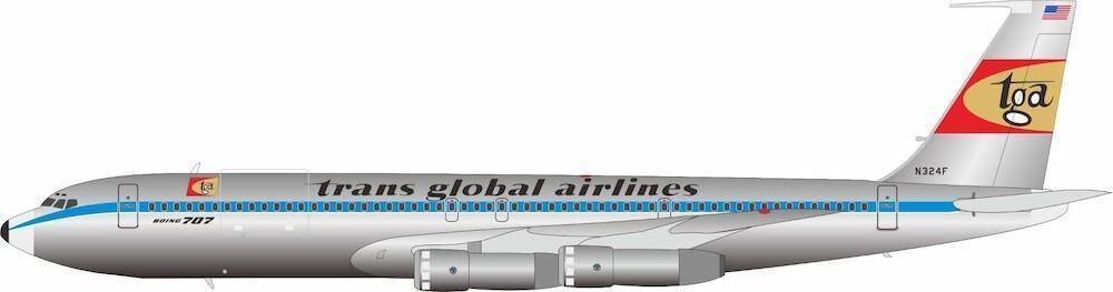 WB MODELS B707-300 TRANS GLOBAL AIRLINES REG: N324F